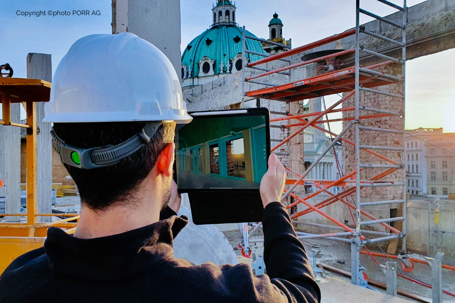 PORR AG using construction app GAMMA AR on Wien Museum renovation project